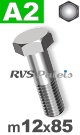 m12x85mm / per stuk - zeskantbout A2