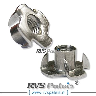 m8 / per stuk - inslagmoer  hout A2