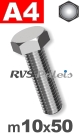 m10x50mm / per stuk - zeskanttapbout A4