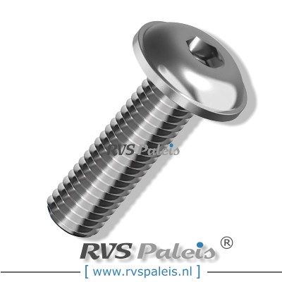 m6x16mm / verp. 200 st. - laagbolkopflensschroef A2