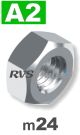 m24 / per stuk - zeskantmoer A2