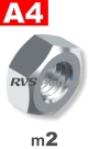 m2 / per stuk - zeskantmoer A4