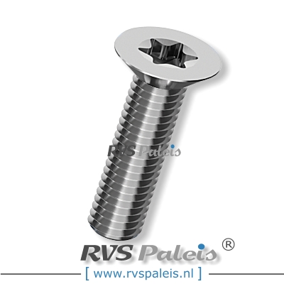 m6x14mm / verp. 50 st. - verzonken schroef TX A2