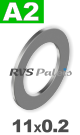 11x17x0,2mm / per stuk - pasring A2