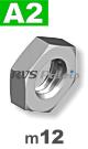 m12 / per stuk - lage zeskantmoer A2