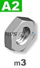 m3 / per stuk - lage zeskantmoer A2