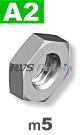 m5 / per stuk - lage zeskantmoer A2