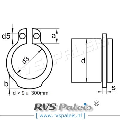 10mm as / verp. 200 st. - DIN 471  1.4122