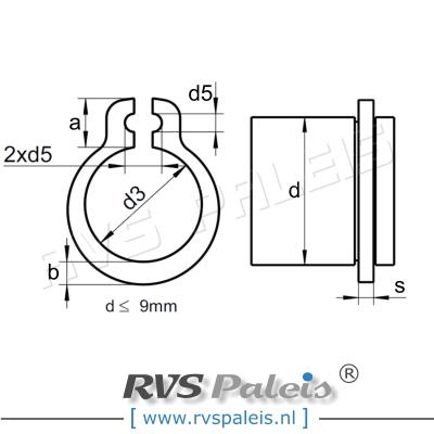 7mm as / verp. 200 st. - DIN 471  1.4122