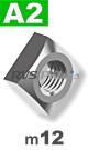 m12 / per stuk - vierkantmoer A2
