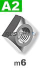 m6 / per stuk - vierkantmoer A2