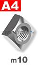 m10 / per stuk - vierkantmoer A4