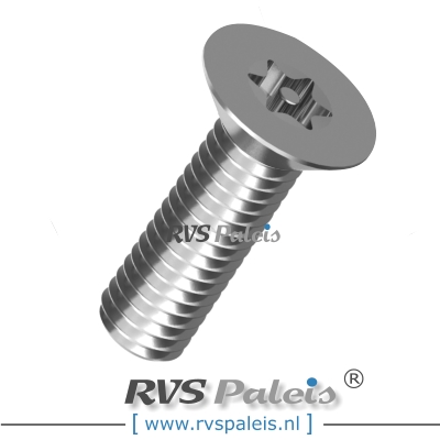 m5x16mm / verp. 100 st. - verzonken schroef TX-pin A2