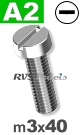 m3x40mm / per stuk - cilinder schroef A2