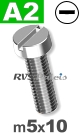m5x10mm / per stuk - cilinder schroef A2