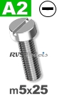m5x25mm / per stuk - cilinder schroef A2