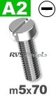 m5x70mm / per stuk - cilinder schroef A2