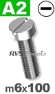 m6x100mm / per stuk - cilinder schroef A2