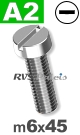 m6x45mm / per stuk - cilinder schroef A2