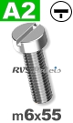 m6x55mm / per stuk - cilinder schroef A2