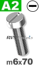 m6x70mm / per stuk - cilinder schroef A2