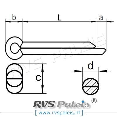 2.5x32mm / verp. 1000 st. - Splitpen A4