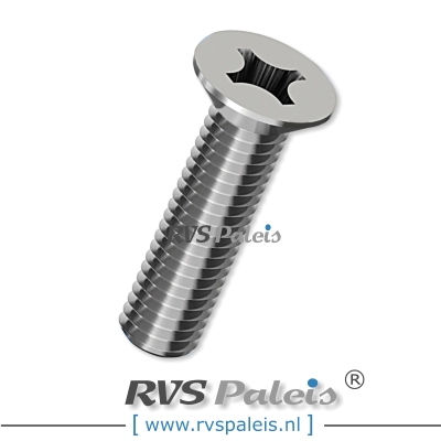 m6x20mm / per stuk - verzonken schroef A2