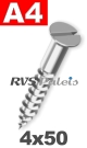 4x50mm / per stuk - Houtschroef A4