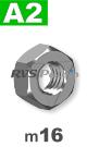 m16 / per stuk - borgmoer geheel metaal A2
