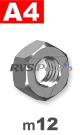 m12 / per stuk - borgmoer geheel metaal A4
