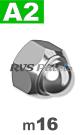 m16 / per stuk - zelfborgende dopmoer A2