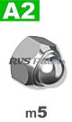 m5 / per stuk - zelfborgende dopmoer A2