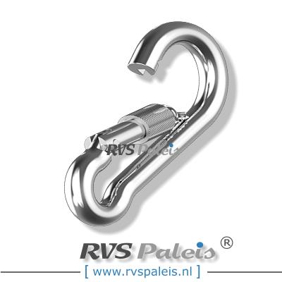 Karabijnhaak zekeringsmoer 8mm / per stuk