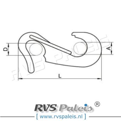 Stagleuver L 65mm / per stuk