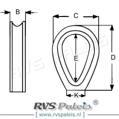 6mm / per stuk - Puntkous zwaar A4
