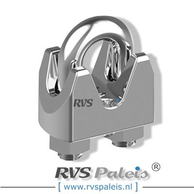 5mm / per stuk - Staaldraadklem A4