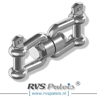 Wartel gaffel-gaffel 8mm / per stuk