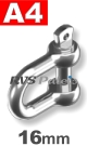 D-sluiting 16mm / per stuk
