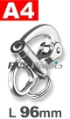 Snapsluiting L 96mm / per stuk