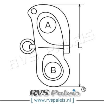 Snapsluiting L 96mm / per stuk