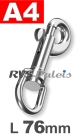 Musketonhaak L 76mm / per stuk