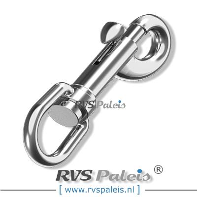 Musketonhaak L 62mm / per stuk