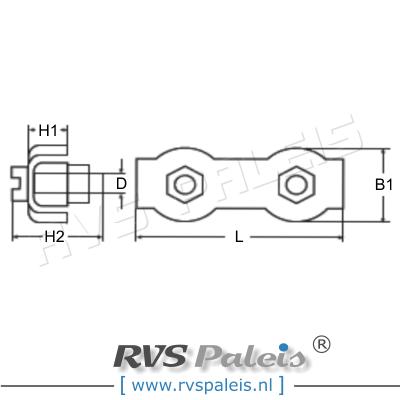 2mm / per stuk - Duplexklem A4