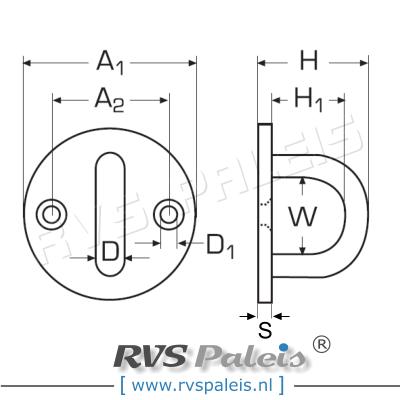Oogplaat 50mm / type C