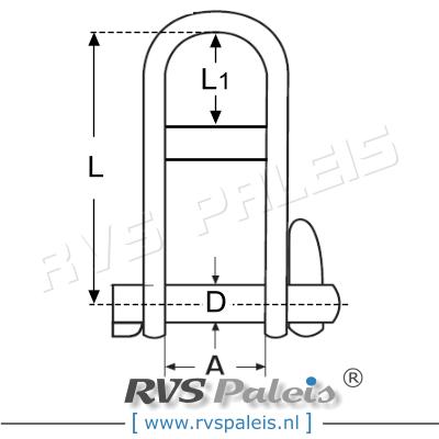 Sleutelsluiting-brug 6mm / per stuk