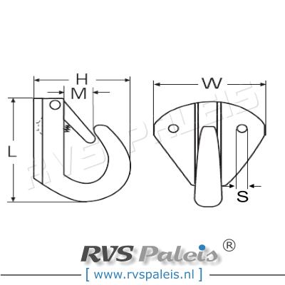 Fenderhaak-type A / per stuk