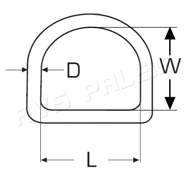 D-ring 5 x 30mm / per stuk