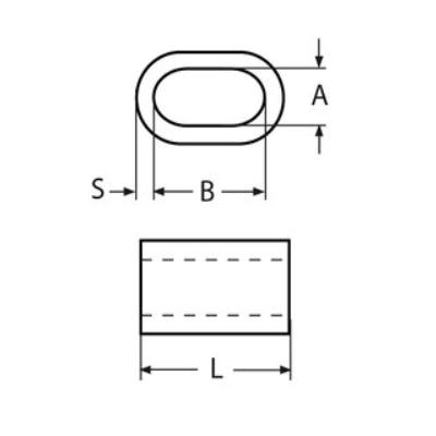 4mm / per stuk - Persklem A4