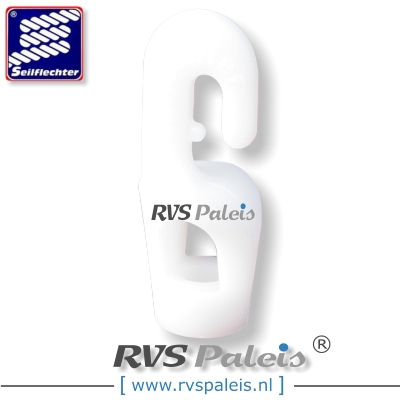 Haak nylon kleur wit - 4mm shockcord