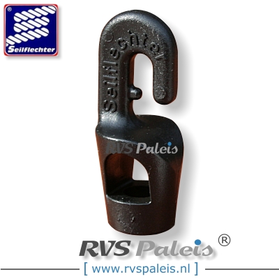 Haak nylon kleur zwart - 4mm shockcord